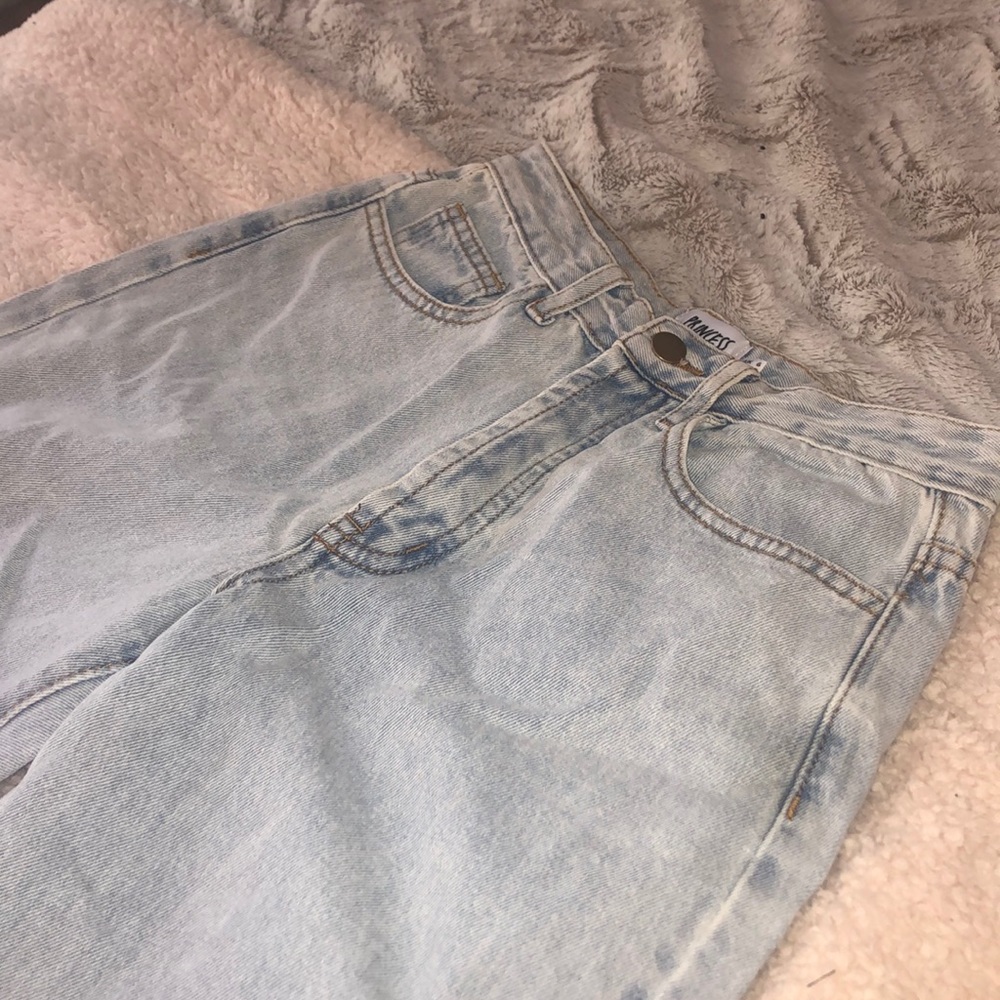 wide leg princess polly ripped jeans